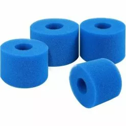TRIOMPHE 4 Pièces Filtre En Mousse Pour Spa,T-Audace Éponge Filtrante Type A，Filtre En Mousse，Cartouche De Filtre En Mousse Réutilisables Et Lavables，Mousse Pour Piscine，Spa，Jacuzzi (10.8 * 7.3 * 4)