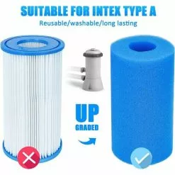 TRIOMPHE Éponge Filtrante Type A 10*20cm,T-Audace Mousse Pour Filtre Piscine Reutilisable 4 Pcs,Filtre Éponge Cartouche,Filtre De Piscine En Mousse,Réservoir De Poissons Filtre Éponge,Eponge De Filtre Pour Aquarium -Pompe et filtre de piscine Soldes 57583670 3