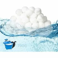 ABCRITAL Filtre Balls Balles De Filtration, Filtre Pour Piscine De 700G/1400G Peut Remplacer 25Kg/50Kg Sable Filtrant, Convient À Divers Systèmes De Filtration Boules De Filtre De Piscine
