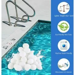 ABCRITAL Filtre Balls Balles De Filtration, Filtre Pour Piscine De 700G/1400G Peut Remplacer 25Kg/50Kg Sable Filtrant, Convient À Divers Systèmes De Filtration Boules De Filtre De Piscine 9 ABCRITAL Filtre Balls Balles De Filtration, Filtre Pour Piscine De 700G/1400G Peut Remplacer 25Kg/50Kg Sable Filtrant, Convient À Divers Systèmes De Filtration Boules De Filtre De Piscine -Pompe et filtre de piscine Soldes 57637574 5