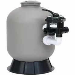 ASUPERMALL Filtre à Sable Pour Piscine Avec Vanne à 6 Voies Gris