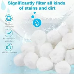 TANABATA Boule Pour Pompe Piscine,350g Balles Filtrantes Réutilisables, Filtre Pour Piscine Alternative Pour 12.5kg De Sable Filtrant,Verre Filtrant Piscine,Filtres à Sable Piscine -Pompe et filtre de piscine Soldes 57756000 3