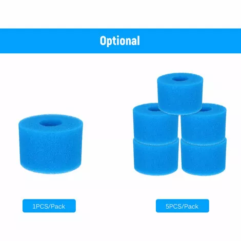 HAPPYSHOPPING Eponge De Nettoyage Pour Filtre De Piscine Tube Cylindrique Lavable Et Réutilisable De Remplacement Pour Le Filtre Index Type S1 Bleu 7.5*10*10cm Un Paquet 5 HAPPYSHOPPING Eponge De Nettoyage Pour Filtre De Piscine Tube Cylindrique Lavable Et Réutilisable De Remplacement Pour Le Filtre Index Type S1 Bleu 7.5*10*10cm Un Paquet – Image 5