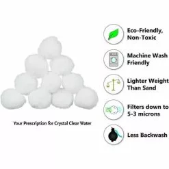 PERLE RARE 200g Boules De Filtre De Piscine, Balles Filtrantes,Média Filtre à Fibres Pour Piscine Filtres à Sable Filtrage De L'eau. (Blanc) -Pompe et filtre de piscine Soldes 58039938 5