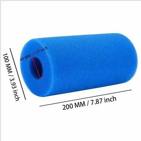 MACARON Filtre Éponge, Éponge De Cartouche Filtrante, éponge De Filtre De Piscine, Cartouche De Remplacement Lavable Réutilisable, Filtre D'éponge De Filtre De Bain à Remous(2 Pièces 20x10cm)LO-Ron 2 MACARON Filtre Éponge, Éponge De Cartouche Filtrante, éponge De Filtre De Piscine, Cartouche De Remplacement Lavable Réutilisable, Filtre D'éponge De Filtre De Bain à Remous(2 Pièces 20x10cm)LO-Ron – Image 2