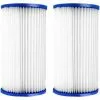 MACARON Filtres De Rechange De Type A/C Compatibles Avec Bestway 58012 La Cartouche Filtrante, Lot De 2 Filtres De Pompe De Piscine Pour Bestway De Type Cartouches Filtrantes LO-Ron