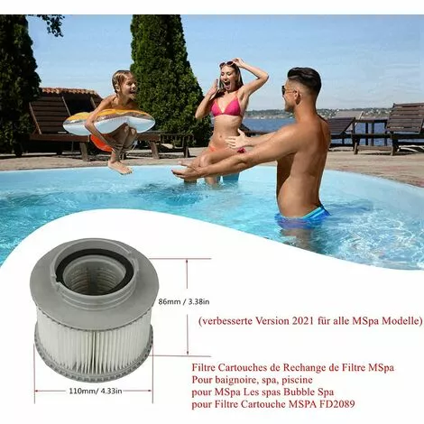 MACARON MSPA Cartouches De Rechange De Filtre Pour Tous Les Modèles Whirlpool Spas Swimming Piscine,Cartouches Filtrantes Avec Filet Pour MSpa Les Spas Bubble Spa (4 Pièces)LO-Ron 3 MACARON MSPA Cartouches De Rechange De Filtre Pour Tous Les Modèles Whirlpool Spas Swimming Piscine,Cartouches Filtrantes Avec Filet Pour MSpa Les Spas Bubble Spa (4 Pièces)LO-Ron – Image 3