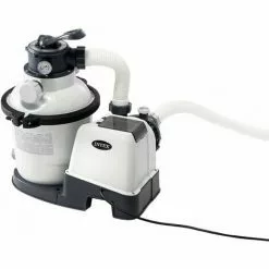 INTEX Pompe à Filtre De Sable - Noir - Blanc - Piscine Hors-sol - Vanne à 6 Voies - Secteur - 220 - 240 V (126644GS)