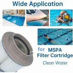 OUSUDELA Lot De 4 Filtres De Rechange Pour MSPA FD2089, Pompe à Cartouche Filtrante Adaptée Pour MSPA Tous Les Spas Actuels -Pompe et filtre de piscine Soldes 58207633 4