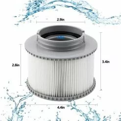 REGALI Filtre De Rechange Pour Ms-pa FD2089 Compatible Avec Toutes Les Cartouches Filtrantes MS-pa Actuelles Et Les Piscines Filtre Spa Gonflable (Version Améliorée) Lot De 2 -Pompe et filtre de piscine Soldes 58282262 3