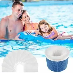 CADEAUX Chaussette Skimmer, Filtre Jetable Pour Skimmer Piscine & Spa Net Skim Nettoyage De Piscine Enlever Les Poils De Chien, Les Petites Particules (10pcs) -Pompe et filtre de piscine Soldes 58282267 4