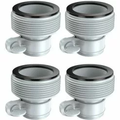 IRISFR Lilaris Adaptateurs De Tuyau Pour Pompes De Piscine, Adaptateur De Tuyau De Piscine Pour Pompes à Filtre Et Système D'eau Salée, Convertisseur De Tuyau Pour Kits De Piscine (lot De 4 )