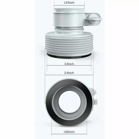 IRISFR Lilaris Adaptateurs De Tuyau Pour Pompes De Piscine, Adaptateur De Tuyau De Piscine Pour Pompes à Filtre Et Système D'eau Salée, Convertisseur De Tuyau Pour Kits De Piscine (lot De 4 ) 2 IRISFR Lilaris Adaptateurs De Tuyau Pour Pompes De Piscine, Adaptateur De Tuyau De Piscine Pour Pompes à Filtre Et Système D'eau Salée, Convertisseur De Tuyau Pour Kits De Piscine (lot De 4 ) – Image 2