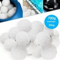 PERLE RARE 700g Boules De Filtre De Piscine, Balles Filtrantes,Média Filtre à Fibres Pour Piscine Filtres à Sable Filtrage De L'eau. (Blanc) -Pompe et filtre de piscine Soldes 58303483 5