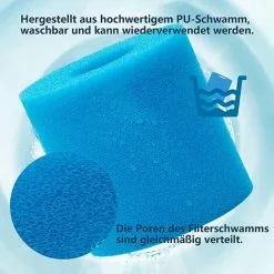 TANABATA 4 Filtres De Piscine En éponge De Type H - Cartouches Filtrantes Réutilisables Et Lavables - Pour Remplacement De Nettoyage Type H 7 TANABATA 4 Filtres De Piscine En éponge De Type H - Cartouches Filtrantes Réutilisables Et Lavables - Pour Remplacement De Nettoyage Type H -Pompe et filtre de piscine Soldes 58385553 3