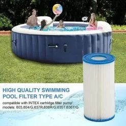 AOUGO Filtre De Rechange Pour Piscine Spa - Cartouche Filtrante De Rechange Compatible Avec 29000E / 59900E Pour Piscine Gonflable, Bain à Remous, Spa -Pompe et filtre de piscine Soldes 58573978 3