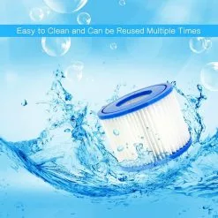 HIASDFLS Cartouche Filtrante Vi Pour Bestway, Hot Tub Filtre, Cartouches De Filtre De Piscine Pour Lay-Z-Spa, Paris, Miami, Vegas, Monaco, Palm Springs, 2 Filtres-2Pcs -Pompe et filtre de piscine Soldes 58678019 5