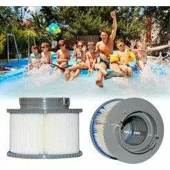 HIASDFLS Cartouches De Filtres De Piscine Pour Filtre Spa, Pompe À Cartouche Filtrante Pour Mspa Fd2089 Remplacement Des Filtres Pour Piscine, Traitement Hot Sub Et Spas-2 Pièces -Pompe et filtre de piscine Soldes 58678402 4