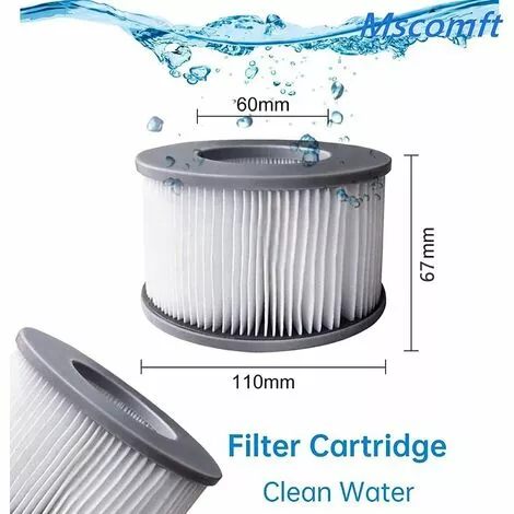 GDRHVFD 4Pcs Filtres De Rechange Pour Mspa Whirlpool Filter - Cartouches Filtrantes Pour Sous-Bateaux Et Spa Chauds - Pour Piscines Gonflables - Modèle À Partir De 2020 2 GDRHVFD 4Pcs Filtres De Rechange Pour Mspa Whirlpool Filter - Cartouches Filtrantes Pour Sous-Bateaux Et Spa Chauds - Pour Piscines Gonflables - Modèle À Partir De 2020 – Image 2