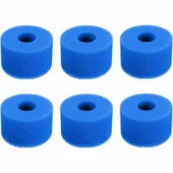 GDRHVFD 6Pcs Filtre Éponge, Éponge De Cartouche Filtrante, Éponge De Filtre De Piscine, Cartouche De Remplacement Lavable Réutilisable, Filtre D'Éponge De Filtre De Bain À Remous (6 Pièces 7.3X10.8)