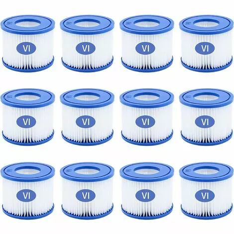 GDRHVFD 12Pcs Cartouches Filtrantes Pour Piscine De Type Vi Pour Bestway Taille 6-58323 1 GDRHVFD 12Pcs Cartouches Filtrantes Pour Piscine De Type Vi Pour Bestway Taille 6-58323