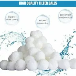 FVBJD Balles Filtrantes,Filtres De Piscine,Balles Filtrantes Piscine,Filtre Balls Balles De Filtration,Balles Filtrantes Réutilisables,Boule Filtrante,Outils De Nettoyage De Piscine Réutilisables（700g） -Pompe et filtre de piscine Soldes 58754769 4