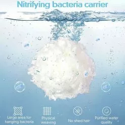 FVBJD 1300g Balles Filtrantes,Boules De Filtre De Piscine,Réutilisables,Média Filtre à Fibres Peut Remplacer 45 Kg Sable Quartz Piscine Filtres à Sable Filtrage De L'eau,Utilisées Dans Les Piscines -Pompe et filtre de piscine Soldes 58754775 4