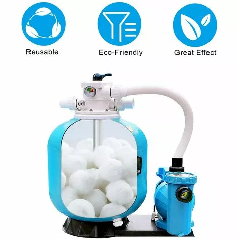 FVBJD 1400g Boules De Filtre De Piscine Équivalent à 50 Kg De Filtre à Sable, Balle Filtrante Piscine Convient à Divers Systèmes De Filtration De Piscine 5 FVBJD 1400g Boules De Filtre De Piscine Équivalent à 50 Kg De Filtre à Sable, Balle Filtrante Piscine Convient à Divers Systèmes De Filtration De Piscine – Image 5