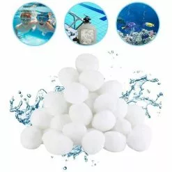 FVBJD Boules De Filtre De Piscine,Balles Filtrantes Piscine,Balle Filtrante Piscine,Piscine Filtres à Sable Filtrage,Balles Filtrantes Réutilisables,Filtre Pour Piscine.