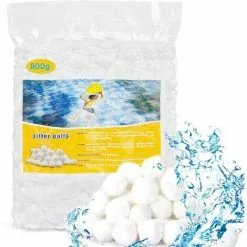 FVBJD Balles Filtrantes,800g Boules De Filtre De Piscine,Pool Filter Balls,Balles De Filtration,Nettoyeur De Piscine,Média Filtre à Fibres Pour Piscine,Convient à Divers Systèmes De Filtration