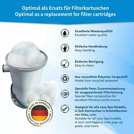 FVBJD Boule Filtrante Piscine - Le Matériau Le Plus Léger Pour La Meilleure Performance - Remplace 25 Kg De Sable Filtrant Sable De Quartz - Accessoires De Piscine - Balle Filtrante Piscine 2 FVBJD Boule Filtrante Piscine - Le Matériau Le Plus Léger Pour La Meilleure Performance - Remplace 25 Kg De Sable Filtrant Sable De Quartz - Accessoires De Piscine - Balle Filtrante Piscine – Image 2