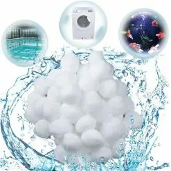 FVBJD Filtre Balls, Boules De Filtre, Balles Filtrantes Réutilisables, Convient à Divers Systèmes De Filtration Boules De Filtre De Piscine(300g)