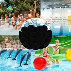FVBJD 1400g Boules De Filtre De Piscine Noir,Balles Filtrantes Filtre Balls Pour Piscine Balles De Filtration, Au Lieu De 50kg De Sable Filtrant, Utilisées Dans Les Piscines, Filtres à Sable -Pompe et filtre de piscine Soldes 58754827 3
