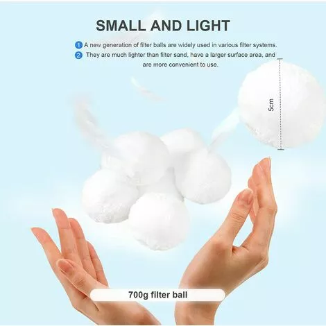 FVBJD Boules De Filtre De Piscine 700g Balles Filtrantes Alternative Pour 25 Kg De Sable, Filtrant Balles Média Filtre à Fibres Pour Piscine Filtres à Sable Filtrage De L'eau. 2 FVBJD Boules De Filtre De Piscine 700g Balles Filtrantes Alternative Pour 25 Kg De Sable, Filtrant Balles Média Filtre à Fibres Pour Piscine Filtres à Sable Filtrage De L'eau. – Image 2
