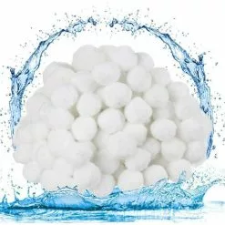 FVBJD Balles Filtrantes, 700g Boules De Filtre De Piscine, Alternative Pour 25kg De Sable Filtrant, Filtre Pour Piscine, Média Filtre à Fibres Pour Piscine Filtres à Sable Filtrage De L'eau