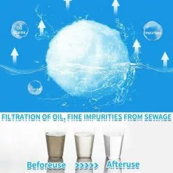 FVBJD 1600g Boules De Filtre De Piscine Balles Filtrantes Balles De Filtration Filtre Balls Réutilisables Peut Remplacer 57 Kg Sable Filtrant Sable De Quartz,Convient Systèmes De Filtration -Pompe et filtre de piscine Soldes 58754835 3