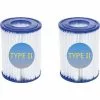 AOUGO Lot De 2 Cartouches De Filtre De Piscine De Type II – Compatible Avec Les Filtres Bestway 58094 – Accessoires De Filtre De Piscine Gonflable De Rechange Pour Spa