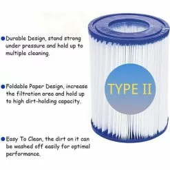 AOUGO Lot De 2 Cartouches De Filtre De Piscine De Type II – Compatible Avec Les Filtres Bestway 58094 – Accessoires De Filtre De Piscine Gonflable De Rechange Pour Spa -Pompe et filtre de piscine Soldes 59300427 4