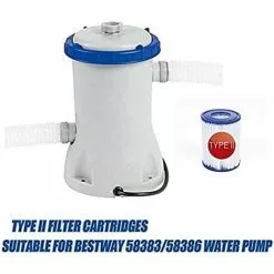 EINEMGELD Pour Bestway 58094 Lot De 4 Cartouches Filtrantes Pour Piscine Familiale Pour Bestway 58148/58117 Blanc/bleu -Pompe et filtre de piscine Soldes 59433914 3