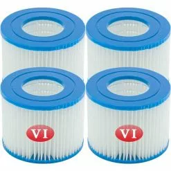 EINEMGELD Filtre VI Cartouche Pour Bestway Lay-Z-Spa, Cartouches Filtrantes Rechange Pour Miami Vegas Monaco BW58323, Pour Bestway 58239 (4 Pièces)