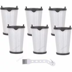EINEMGELD Lot De 6 Filtres Pour Aspirateur Ergorapido AEG CX7 CX7-2 Filtre De Remplacement, Filtres Hepa De Remplacement Avec 1 Brosse De Nettoyage