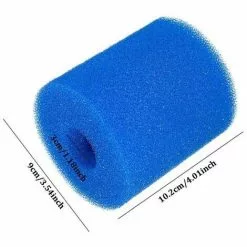 CATHERINE Éponge De Filtre De Piscine Lavable Réutilisable Poteau D'éponge De Nettoyage Bleu