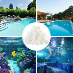 CATHERINE Boules De Filtre De Piscine200g, Balles Filtrantes Réutilisables, Balles De Filtration(blanc) -Pompe et filtre de piscine Soldes 59463538 5