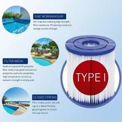 BENOBBY KIDS Lot De 4 Filtres Pour Type I Remplace Les Cartouches Filtrantes, Filtre Pompe Piscine , Accessoire Pour Le Nettoyage De La Piscine Pour 7 BENOBBY KIDS Lot De 4 Filtres Pour Type I Remplace Les Cartouches Filtrantes, Filtre Pompe Piscine , Accessoire Pour Le Nettoyage De La Piscine Pour -Pompe et filtre de piscine Soldes 59761951 3