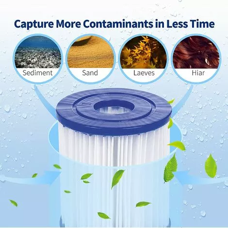 BENOBBY KIDS Lot De 4 Filtres Pour Type I Remplace Les Cartouches Filtrantes, Filtre Pompe Piscine , Accessoire Pour Le Nettoyage De La Piscine Pour 5 BENOBBY KIDS Lot De 4 Filtres Pour Type I Remplace Les Cartouches Filtrantes, Filtre Pompe Piscine , Accessoire Pour Le Nettoyage De La Piscine Pour – Image 5