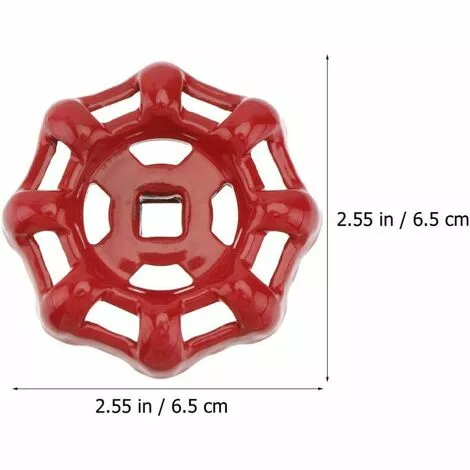 GALOZZOIT Volant De Vanne En Fer 2 Pièces Rouge 7x7mm Poignées De Partie Supérieure Pour Vanne D'arrêt Vanne à Siège D'angle Vanne à Siège Droit Vanne à Siège Tuyau D'eau 2 GALOZZOIT Volant De Vanne En Fer 2 Pièces Rouge 7x7mm Poignées De Partie Supérieure Pour Vanne D'arrêt Vanne à Siège D'angle Vanne à Siège Droit Vanne à Siège Tuyau D'eau – Image 2