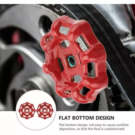 GALOZZOIT Volant De Vanne En Fer 2 Pièces Rouge 7x7mm Poignées De Partie Supérieure Pour Vanne D'arrêt Vanne à Siège D'angle Vanne à Siège Droit Vanne à Siège Tuyau D'eau 4 GALOZZOIT Volant De Vanne En Fer 2 Pièces Rouge 7x7mm Poignées De Partie Supérieure Pour Vanne D'arrêt Vanne à Siège D'angle Vanne à Siège Droit Vanne à Siège Tuyau D'eau – Image 4