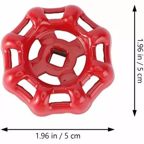 GALOZZOIT 10pcs Remplacement Porte Boule Volant Tuyau D'eau Robinet Fonte Arrêt Poignée Remplacement Extérieur Robinet Tuyau Métal Poignée 6 * 6 Mm Rouge 2 GALOZZOIT 10pcs Remplacement Porte Boule Volant Tuyau D'eau Robinet Fonte Arrêt Poignée Remplacement Extérieur Robinet Tuyau Métal Poignée 6 * 6 Mm Rouge – Image 2