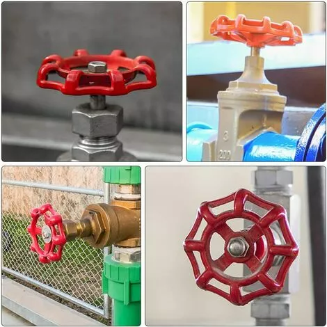 GALOZZOIT 10pcs Remplacement Porte Boule Volant Tuyau D'eau Robinet Fonte Arrêt Poignée Remplacement Extérieur Robinet Tuyau Métal Poignée 6 * 6 Mm Rouge 5 GALOZZOIT 10pcs Remplacement Porte Boule Volant Tuyau D'eau Robinet Fonte Arrêt Poignée Remplacement Extérieur Robinet Tuyau Métal Poignée 6 * 6 Mm Rouge – Image 5