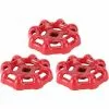 GALOZZOIT Volant De Vanne Poignée De Vanne En Fer Rouge Vanne à Boisseau Sphérique Vanne D'arrêt Robinet De Conduite D'eau Vanne Partie Supérieure Poignée 6x6mm 3 Pièces